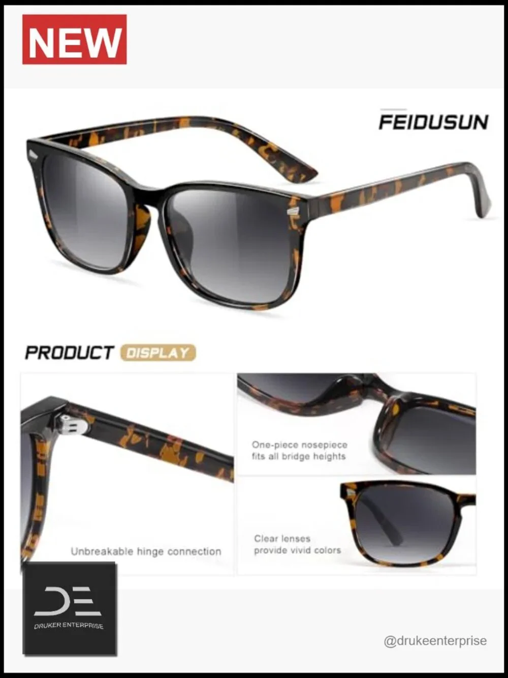Polarized Sunglasses UV Protection Classic Rectangular Full Frame